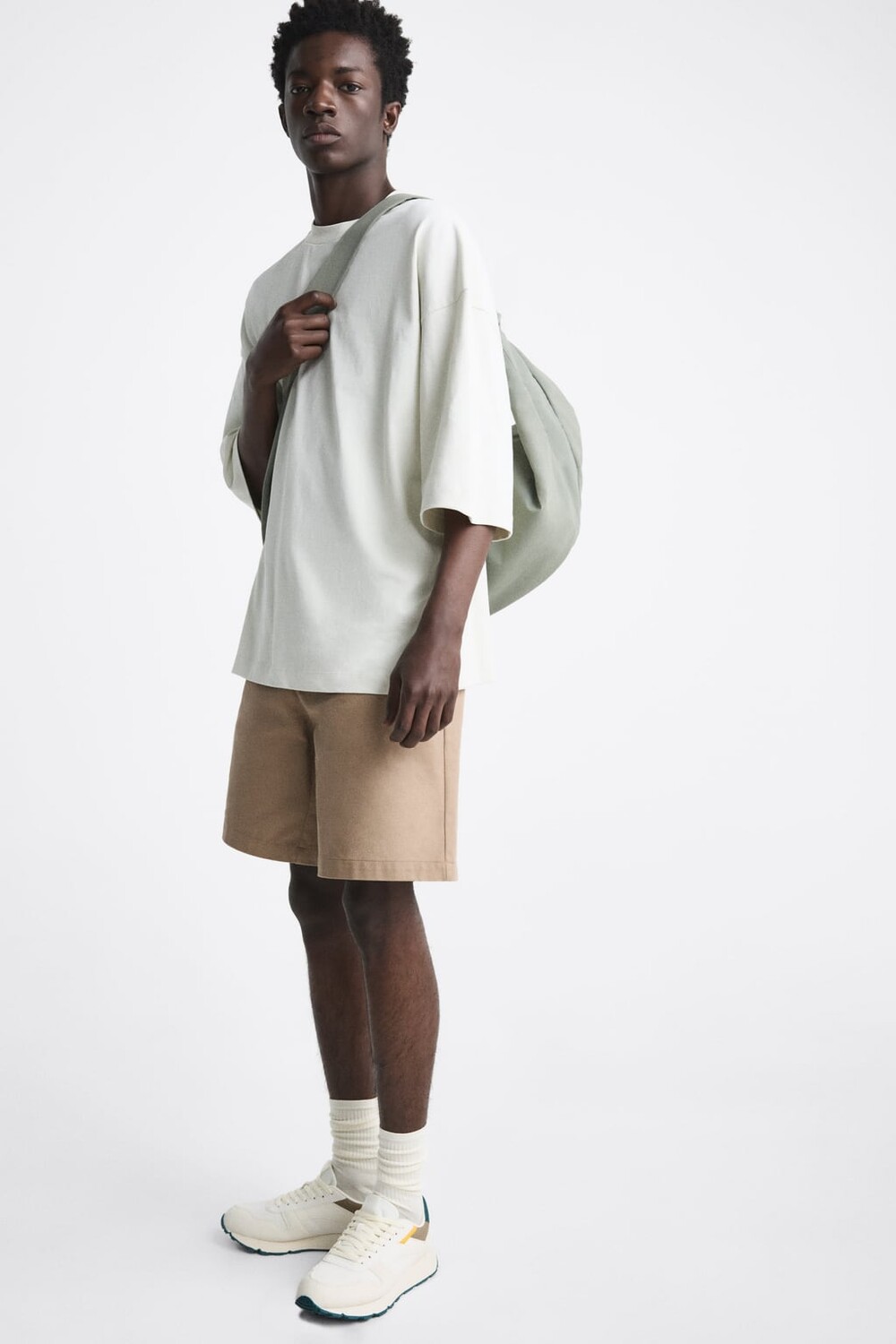 

Кроссовки Zara Contrast Running, белый/мультиколор