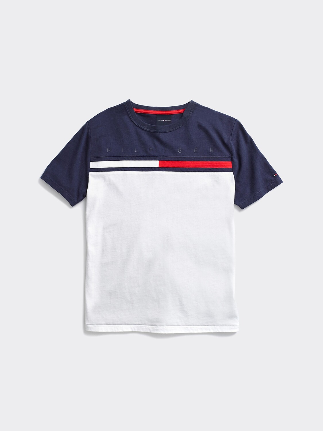 

Детская футболка с цветными блоками Tommy Hilfiger, ярко-белый