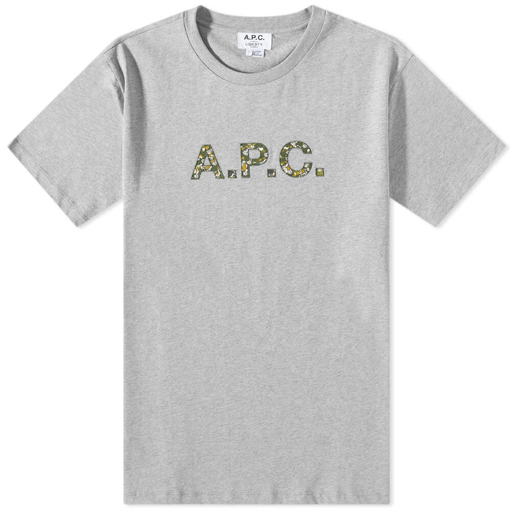 

Футболка A.P.C. x Liberty Camo Logo Tee, Серый