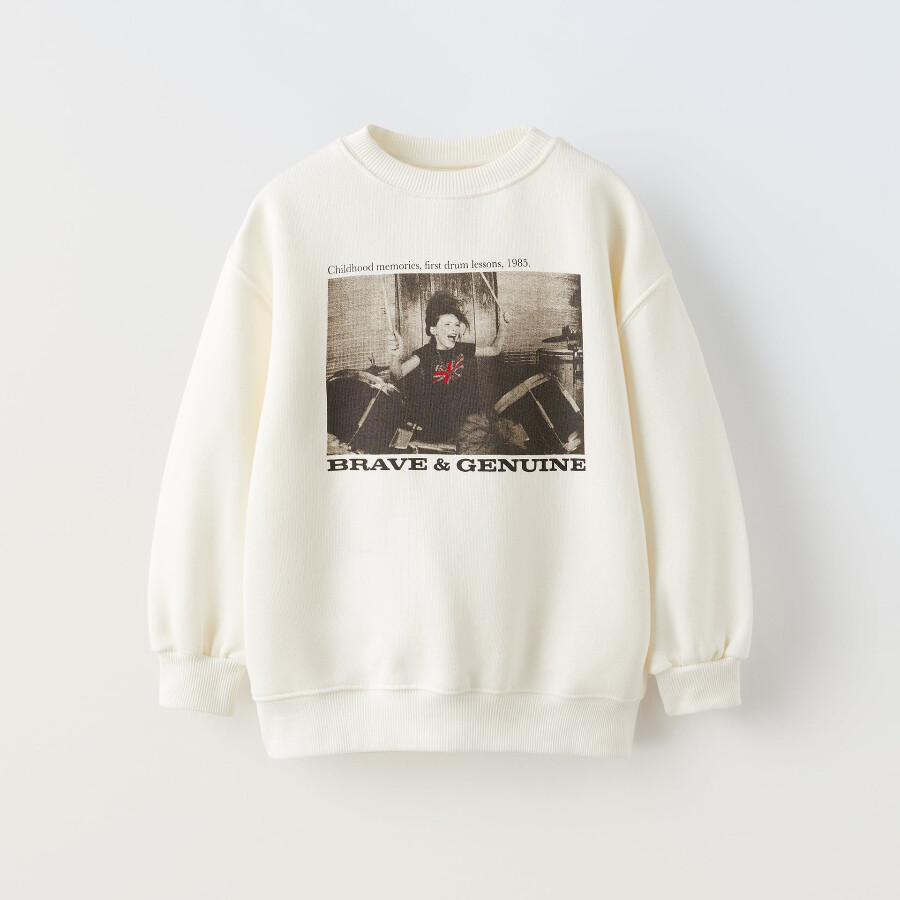 

Свитшот для девочки Zara Photograph, экрю