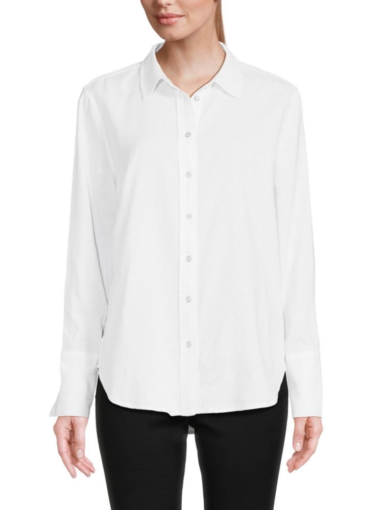 Рубашка из смесового льна Ellen Tracy, белый ellen ellen интимный дезодорант