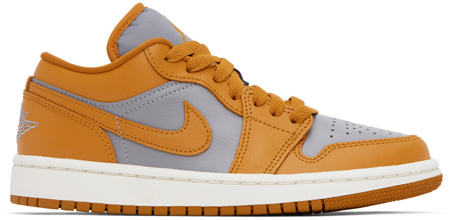 

Оранжево-серые низкие кроссовки Air Jordan 1 Nike Jordan