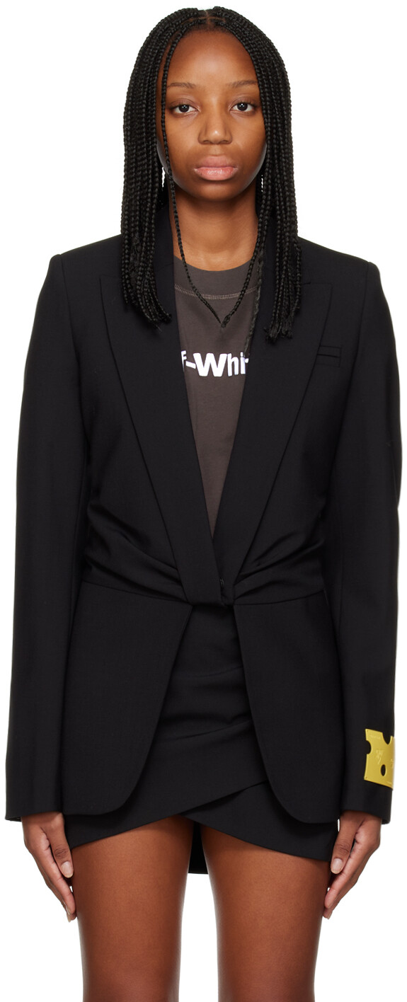 

Черный скрученный блейзер Dry Wo Off-White