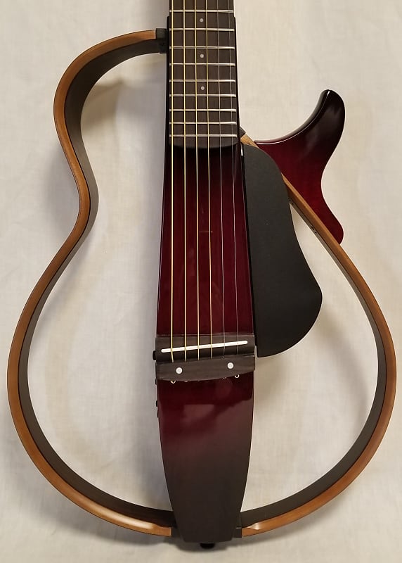 Бесшумная гитара Yamaha со стальными струнами, Crimson Red Burst с сумкой SLG200S CRB