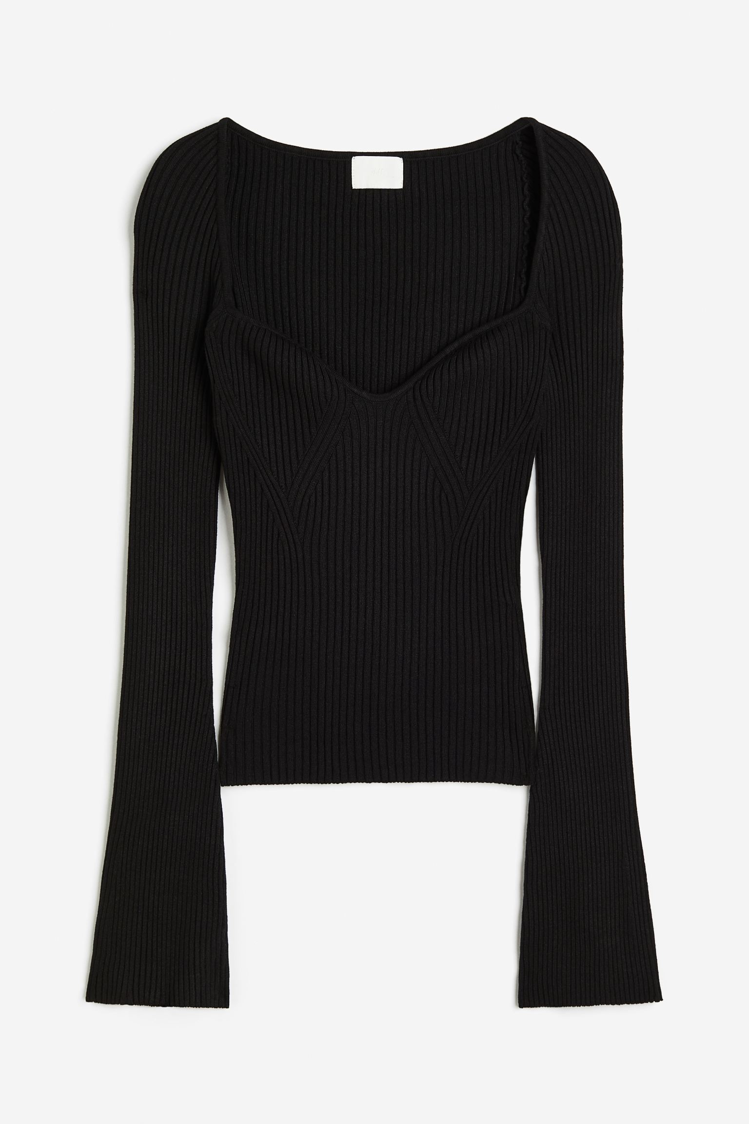 цена Свитер H&M Rib-knit, черный