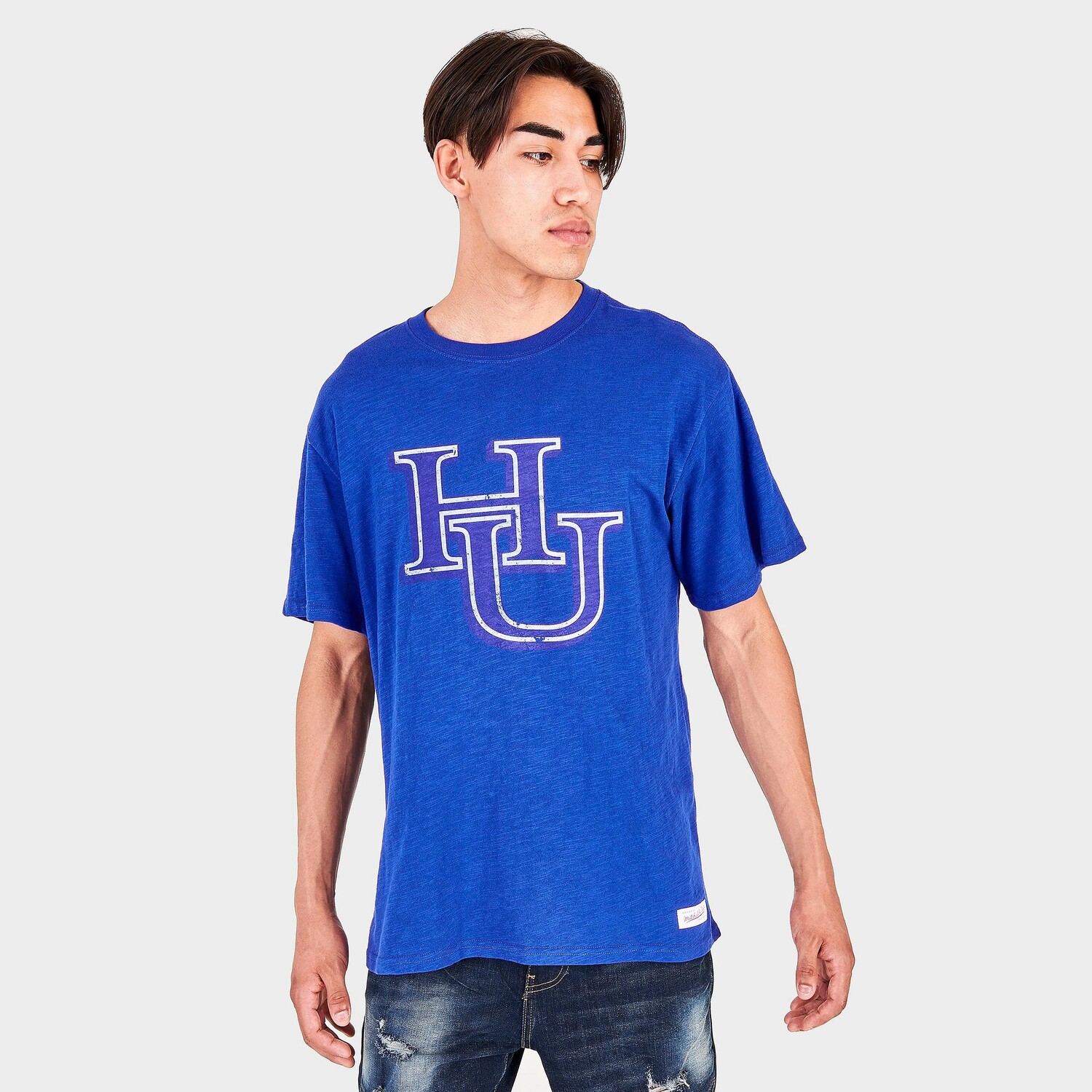 

Мужская футболка с логотипом Mitchell & Ness Hampton Pirates College, синий
