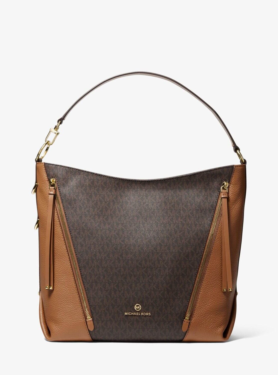 

Сумка Michael Michael Kors Brooklyn Large Logo Shoulder, коричневый