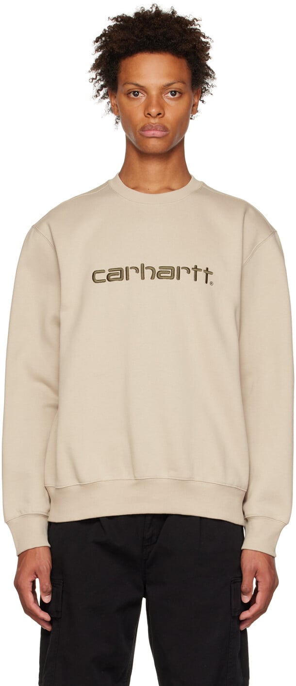 

Бежевый свитшот с вышивкой Carhartt Work In Progress