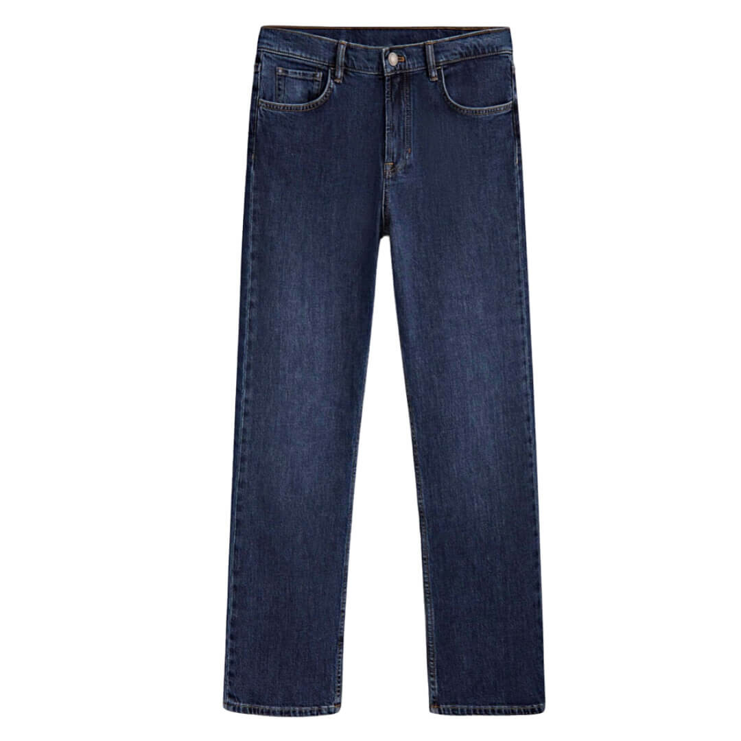 

Джинсы Massimo Dutti Straight Mid-waist, синий