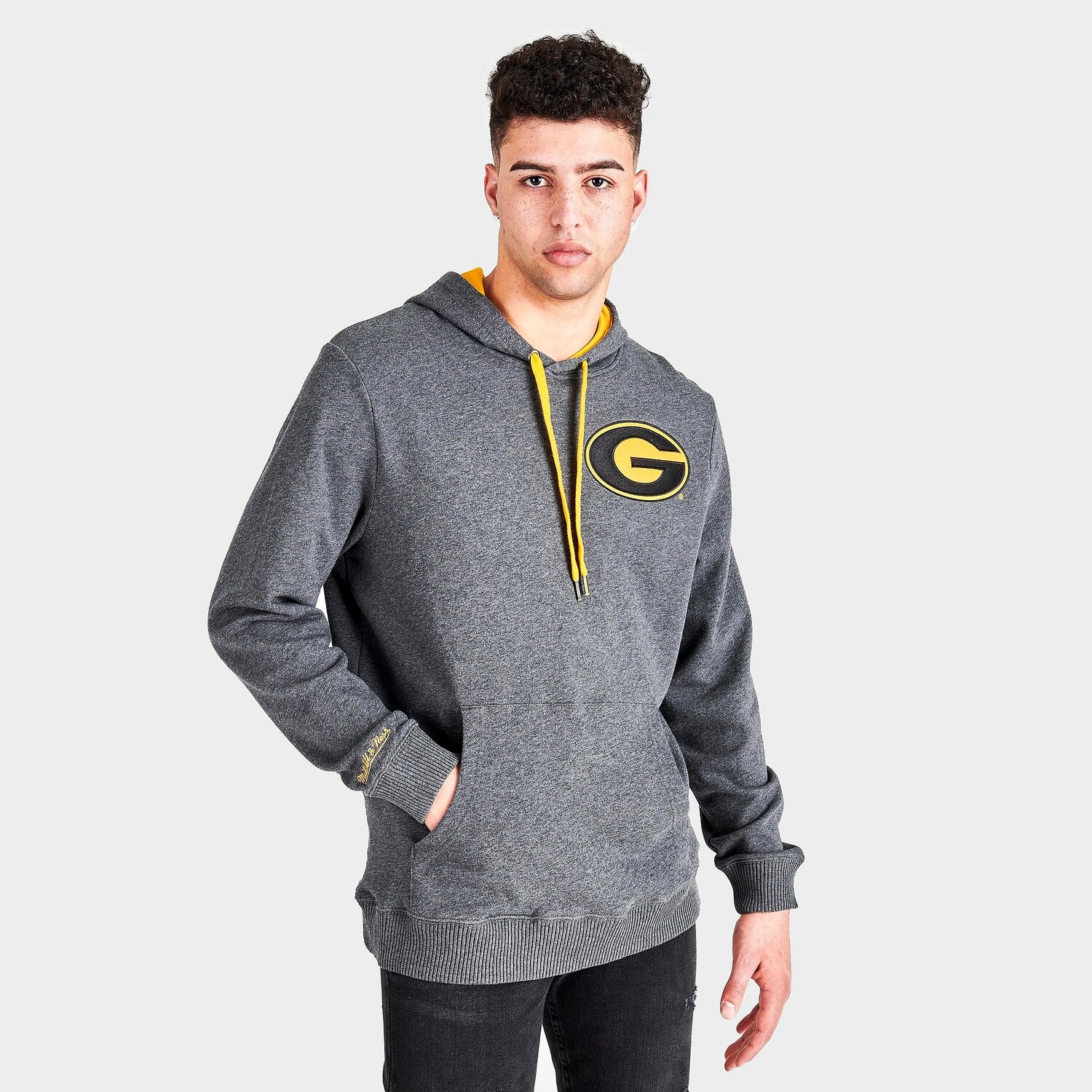 

Мужская толстовка с капюшоном Mitchell & Ness Grambling Tigers College Lag Classic French Terry, серый