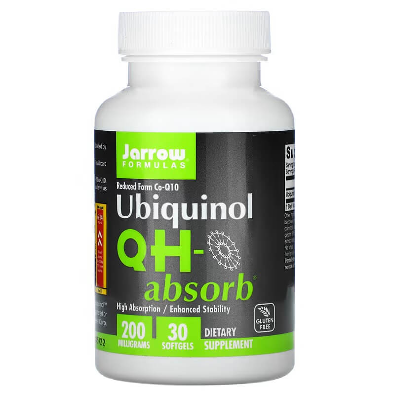 Убихинол QH-Absorb Jarrow Formulas 200 мг, 30 таблеток убихинол qh absorb jarrow formulas 100 мг 60 капсул