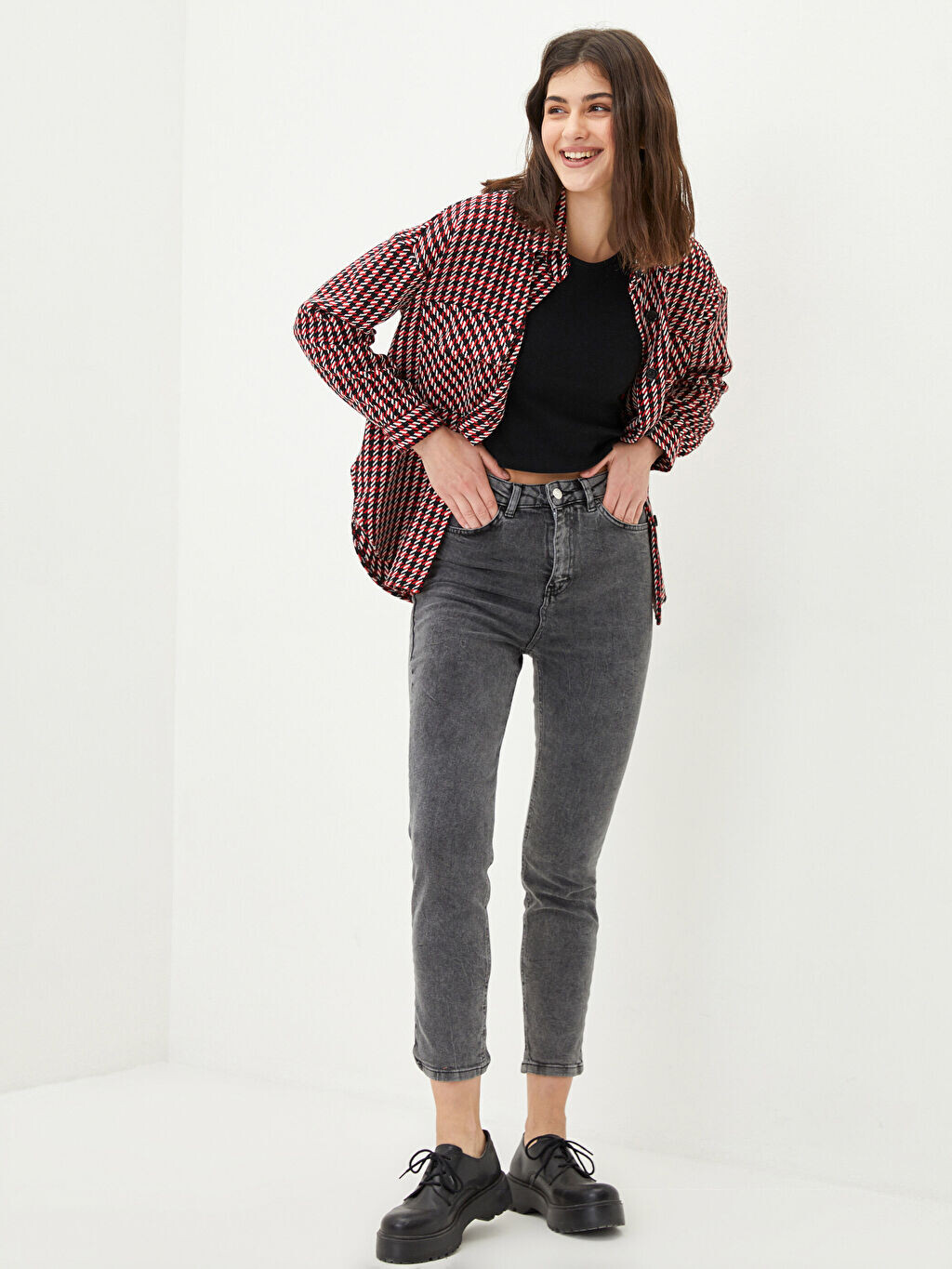 

Зауженные женские джинсы Rodeo с высокой талией и карманами LCW Jeans