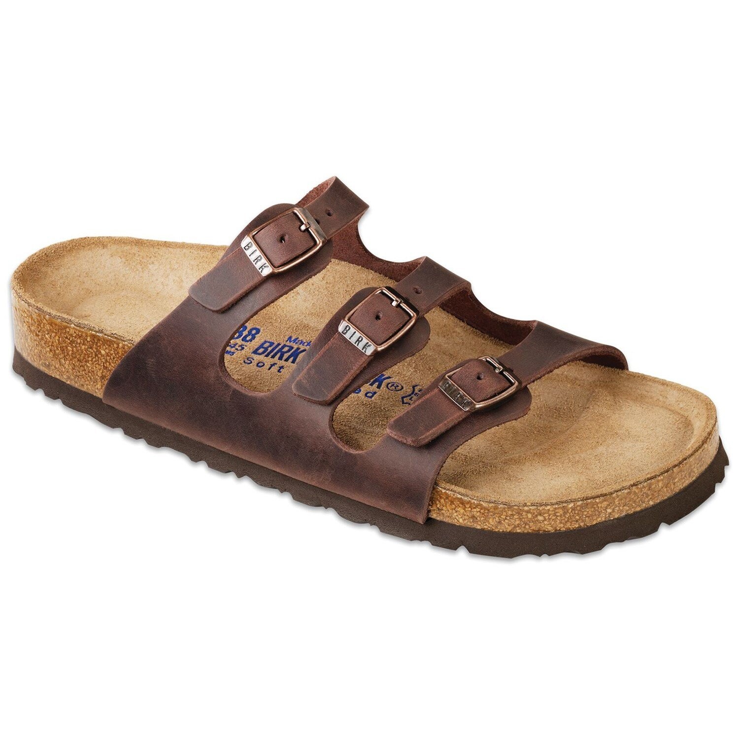 

Кожаные сандалии с мягкой стелькой Birkenstock Florida, коричневый
