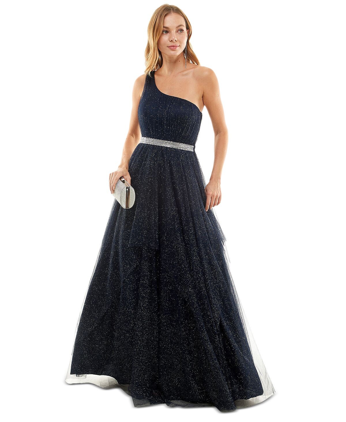 

Украшенное платье на одно плечо для юниоров, созданное для macy's Say Yes to the Prom, мульти