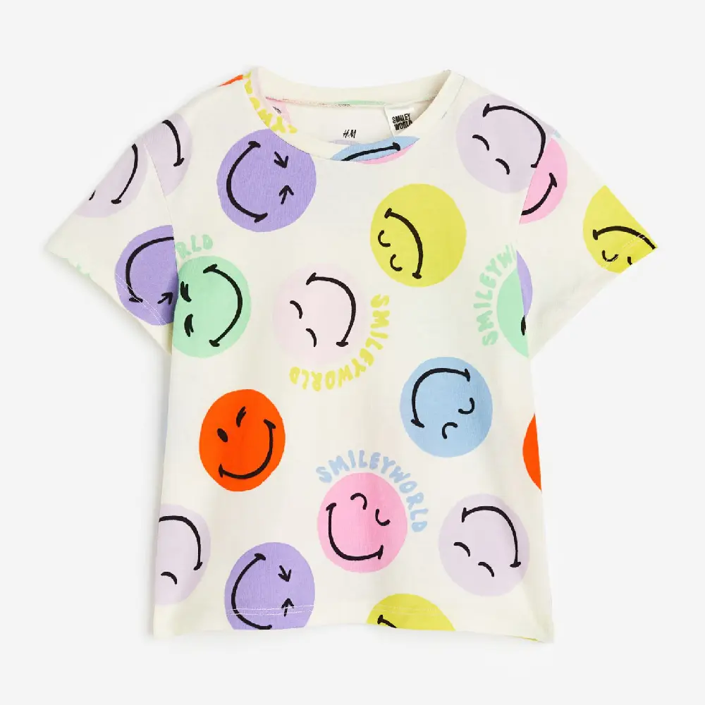

Футболка H&M Kids Print SmileyWorld, белый