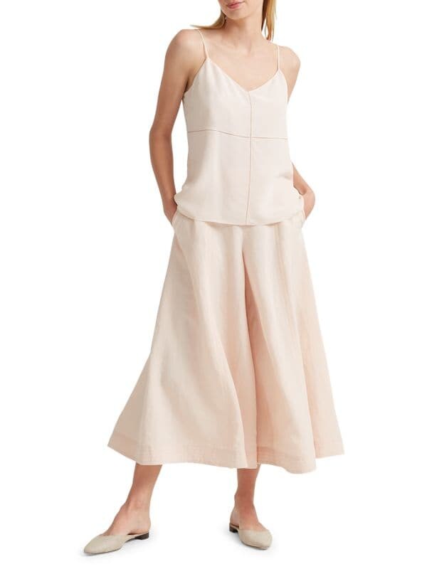 

Укороченные широкие брюки Club Monaco Pink