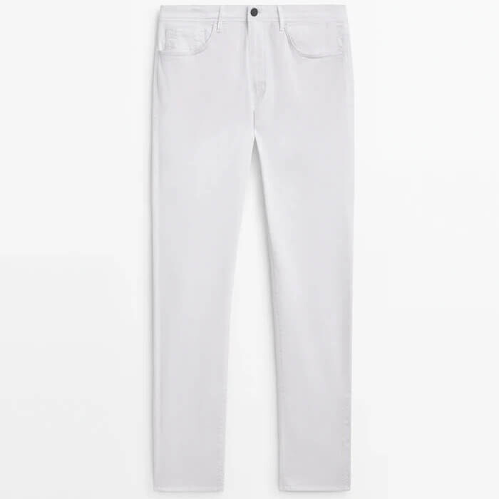 

Джинсы Massimo Dutti Tricotine Tapered, белый