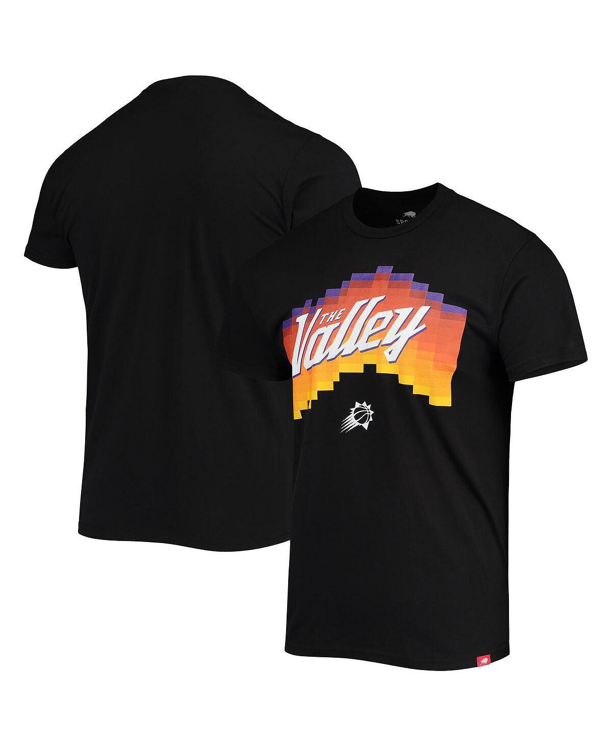 Мужская черная футболка phoenix suns the valley pixel city edition tri-blend Sportiqe, черный цена и фото