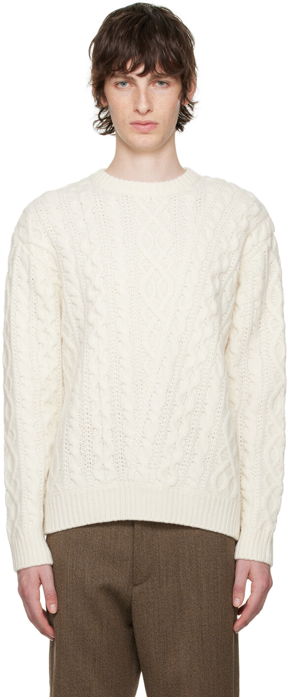 

Свитер с круглым вырезом Off-White Solid Homme, Белый, Свитер с круглым вырезом Off-White Solid Homme