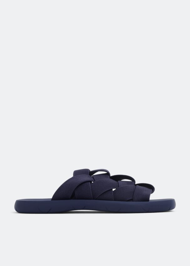 

Сандалии BOTTEGA VENETA Plat slide sandals, синий