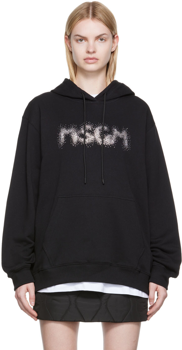 

Черный худи из хлопка MSGM