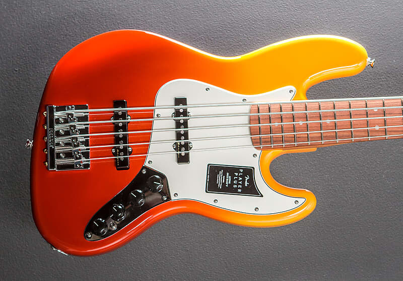 

Player Plus Jazz Bass V - Текила Санрайз с Пау Ферро Fender Player Plus Jazz Bass V - w/Pau Ferro