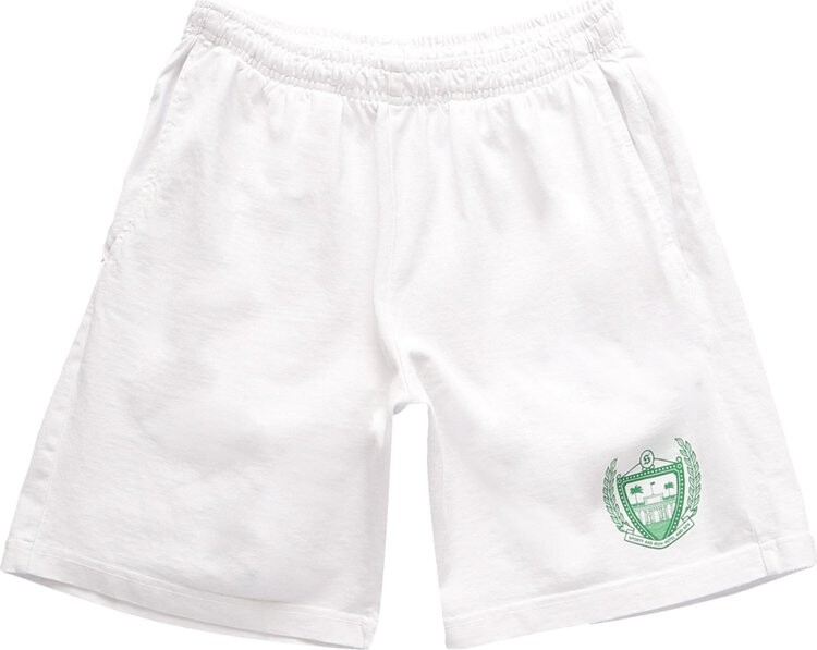 

Шорты Sporty & Rich Beverly Hills Short 'White/Green', белый