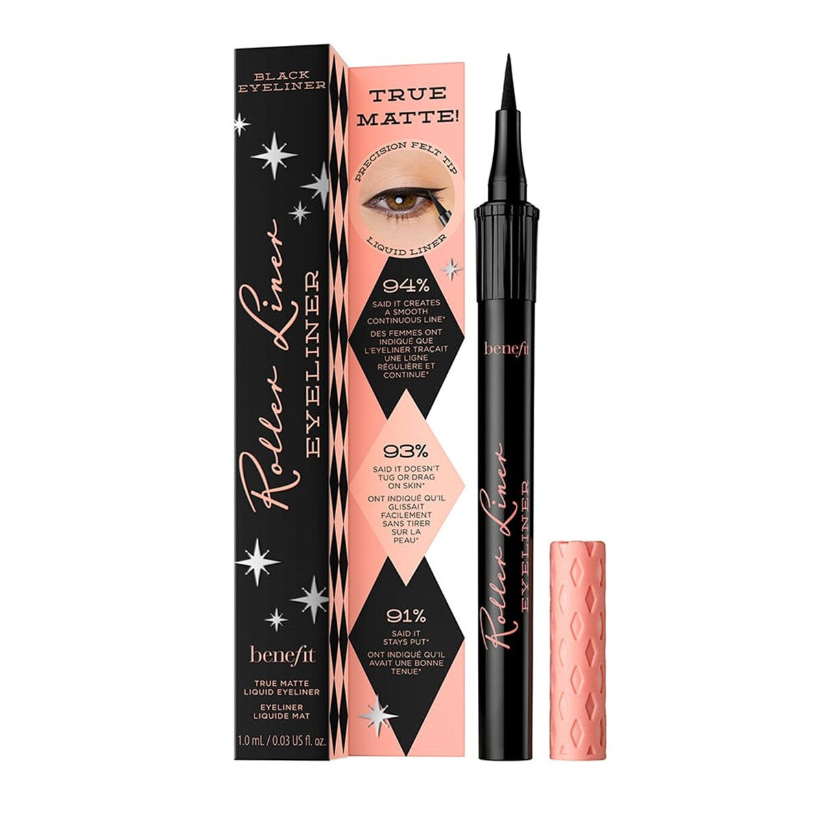 

Benefit Roller Liner Matte Liquid Eyeliner матовая подводка для глаз Черный 1мл