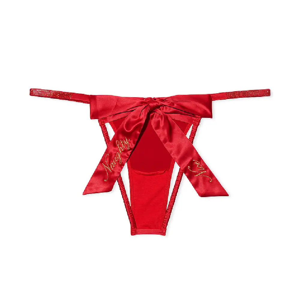 

Трусы Victoria's Secret Open-Back Bow Cheekini, красный