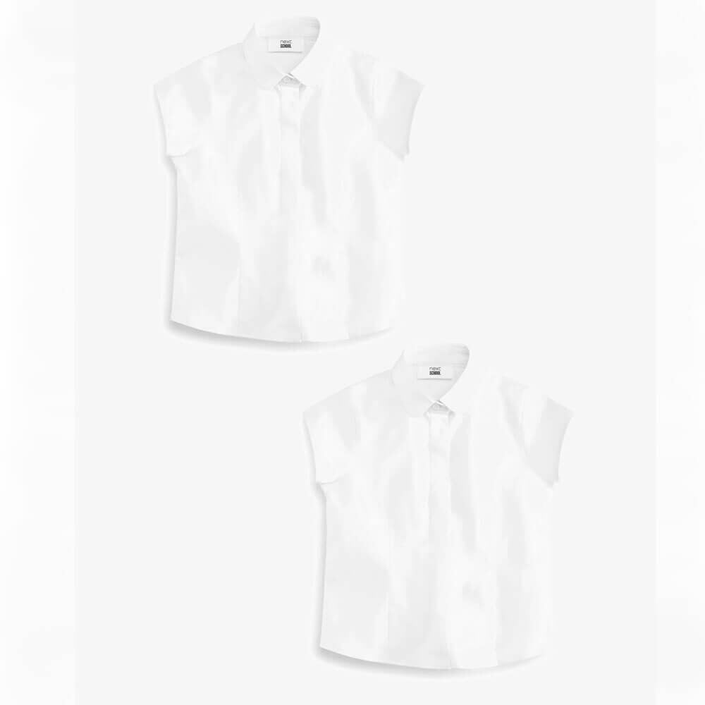

Комплект рубашек для девочки Next Short Sleeve, 2 штуки, белый