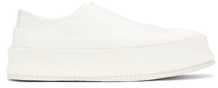 

Белые кроссовки на платформе Jil Sander, Белый