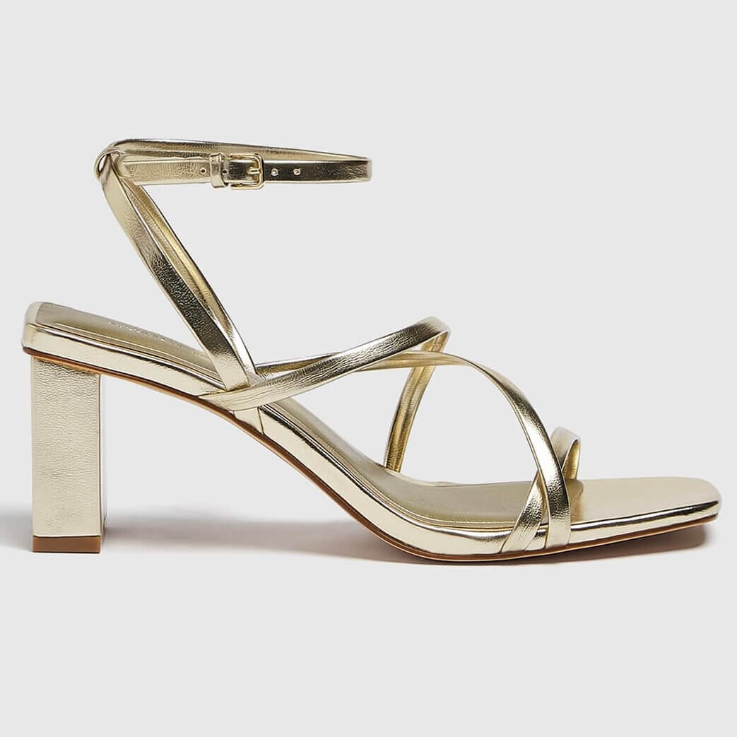 

Босоножки Pull&Bear Heeled With Crossover Straps, золотистый