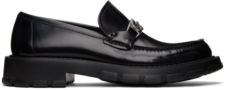 

Черные лоферы Gancini Ferragamo