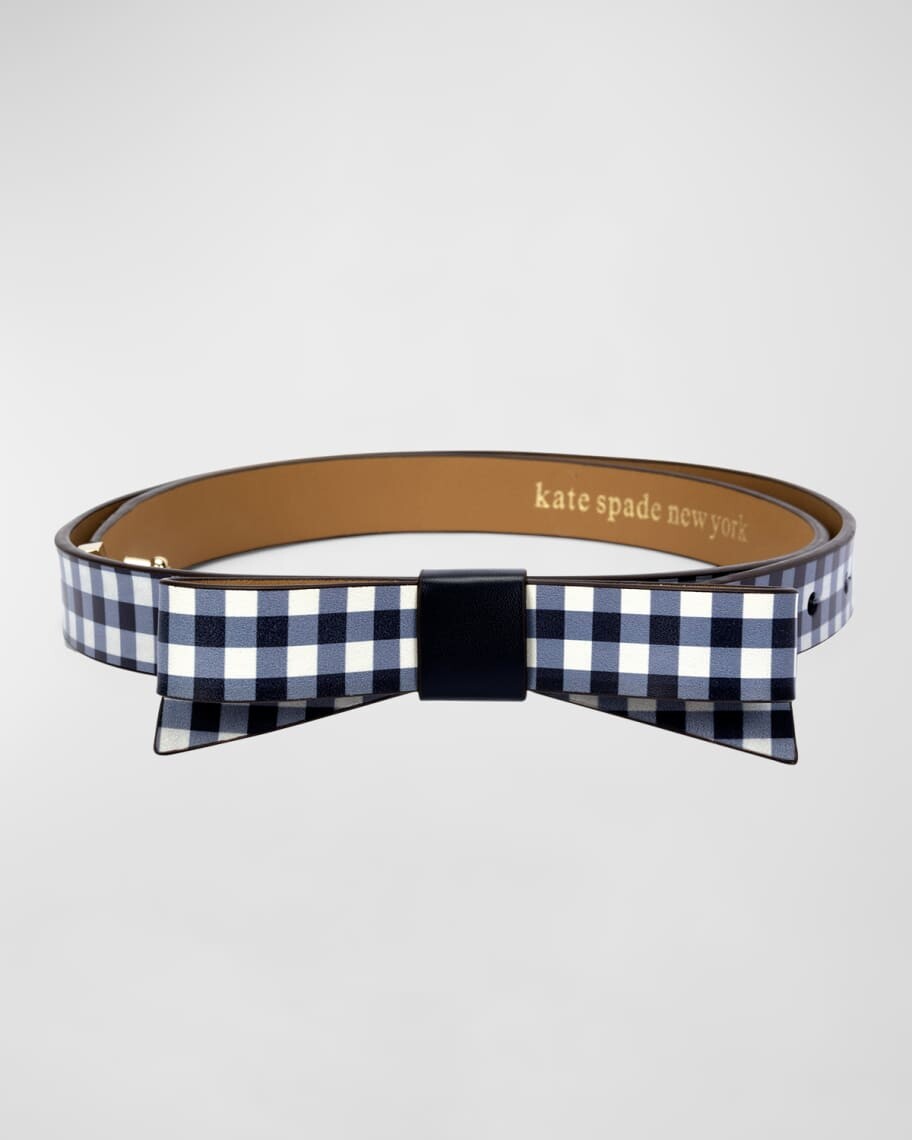 

Ремень в клетку гингем с бантом kate spade new york