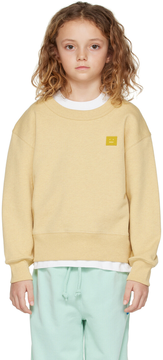 

Детская желтая толстовка с круглым вырезом Acne Studios