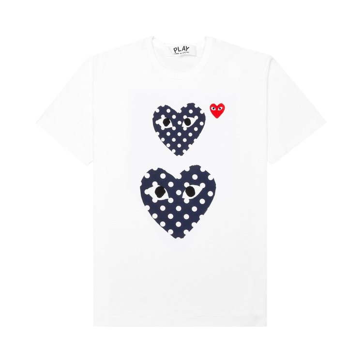 

Футболка Comme des Garçons PLAY Polka Dot Duo T-Shirt 'White', белый