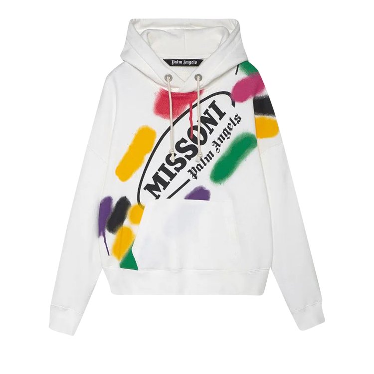 Худи Palm Angels x Missoni Sport Hoodie 'White/Black', белый - фото