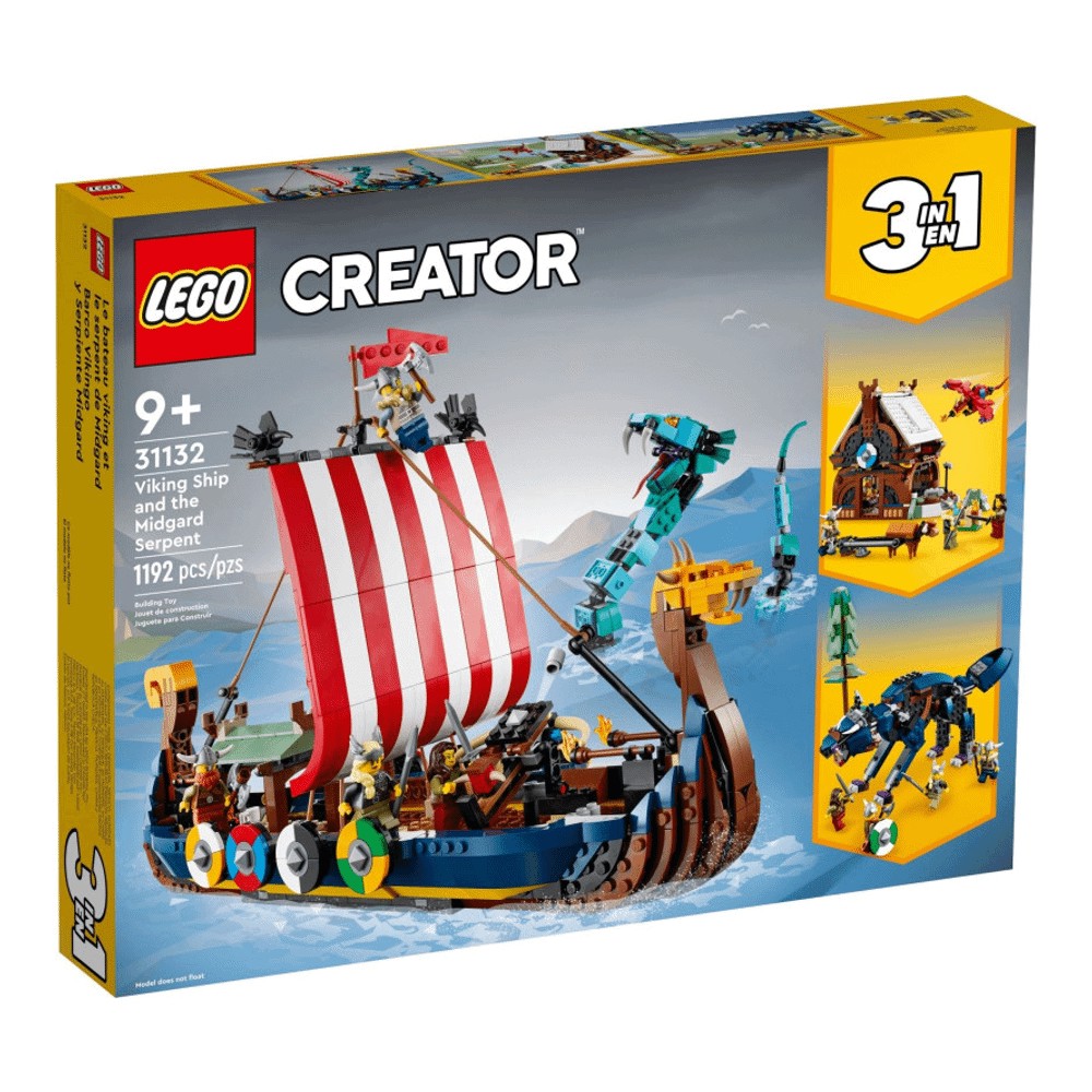 Конструктор LEGO Creator 31132 Корабль викингов Мидгард Вазы конструктор lego creator корабль викингов и мидгардский змей 31132