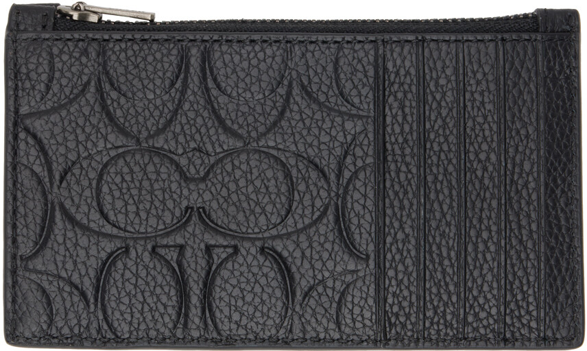 

Черный держатель для карт на молнии Coach 1941