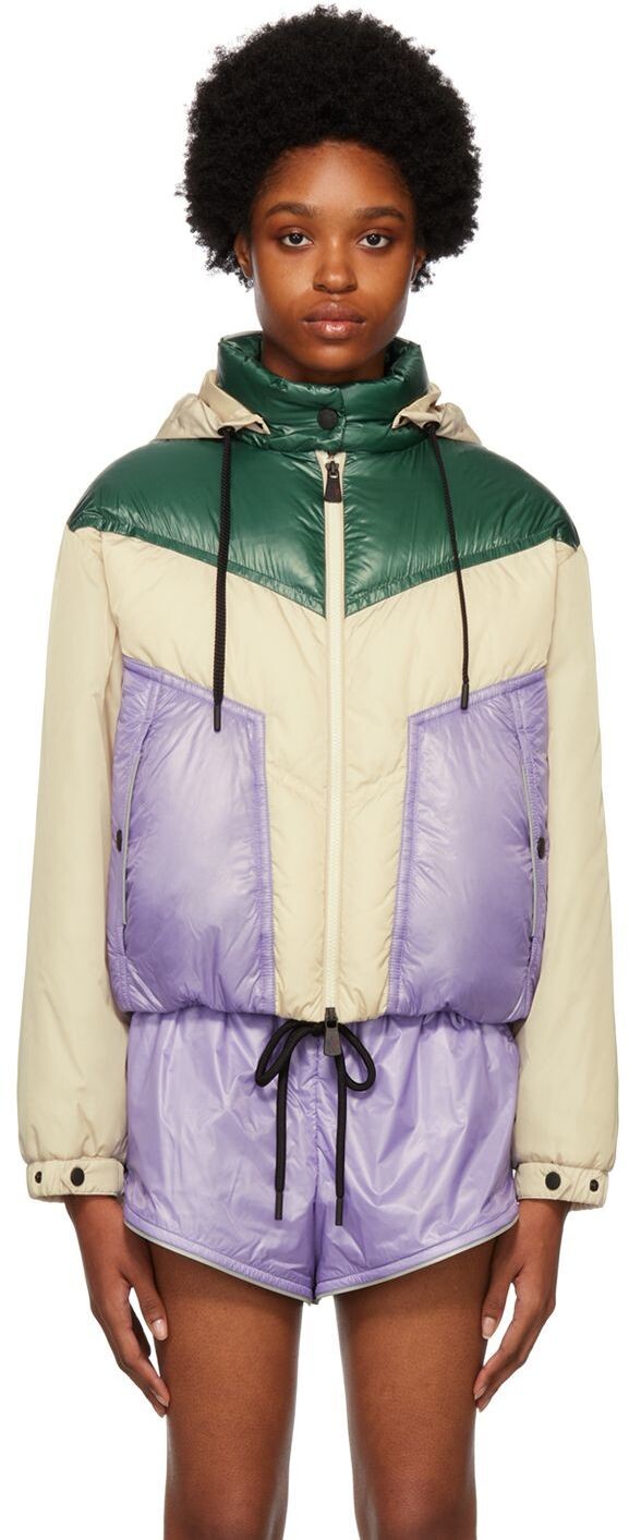 

Пуховик-бомбер Off-White Ledi Moncler Grenoble, Серый