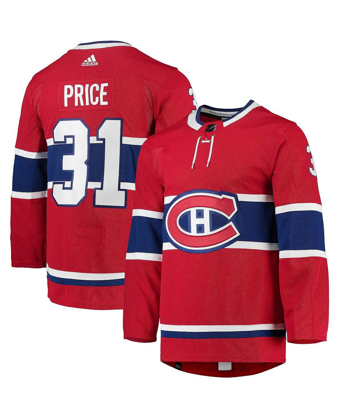 

Мужская футболка carey price red montreal canadiens home primegreen authentic pro player adidas, красный