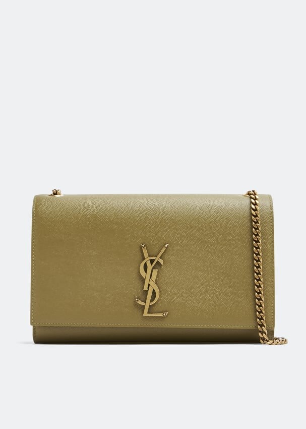 Сумка кросс-боди SAINT LAURENT Kate medium chain bag, зеленый