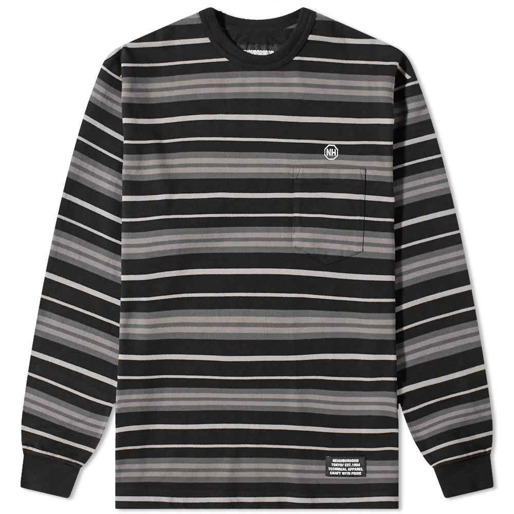 

Футболка Neighborhood Long Sleeve Border Tee, Серый