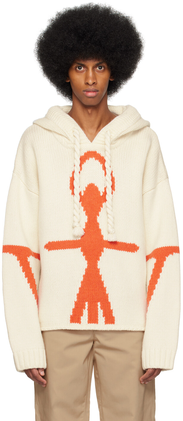 

Худи Off-White с якорем JW Anderson, Белый