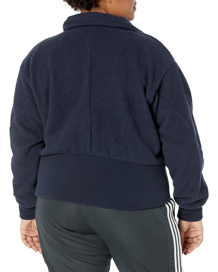 

Куртка Adidas Plus Size Holidayz Sherpa Jacket, чернила