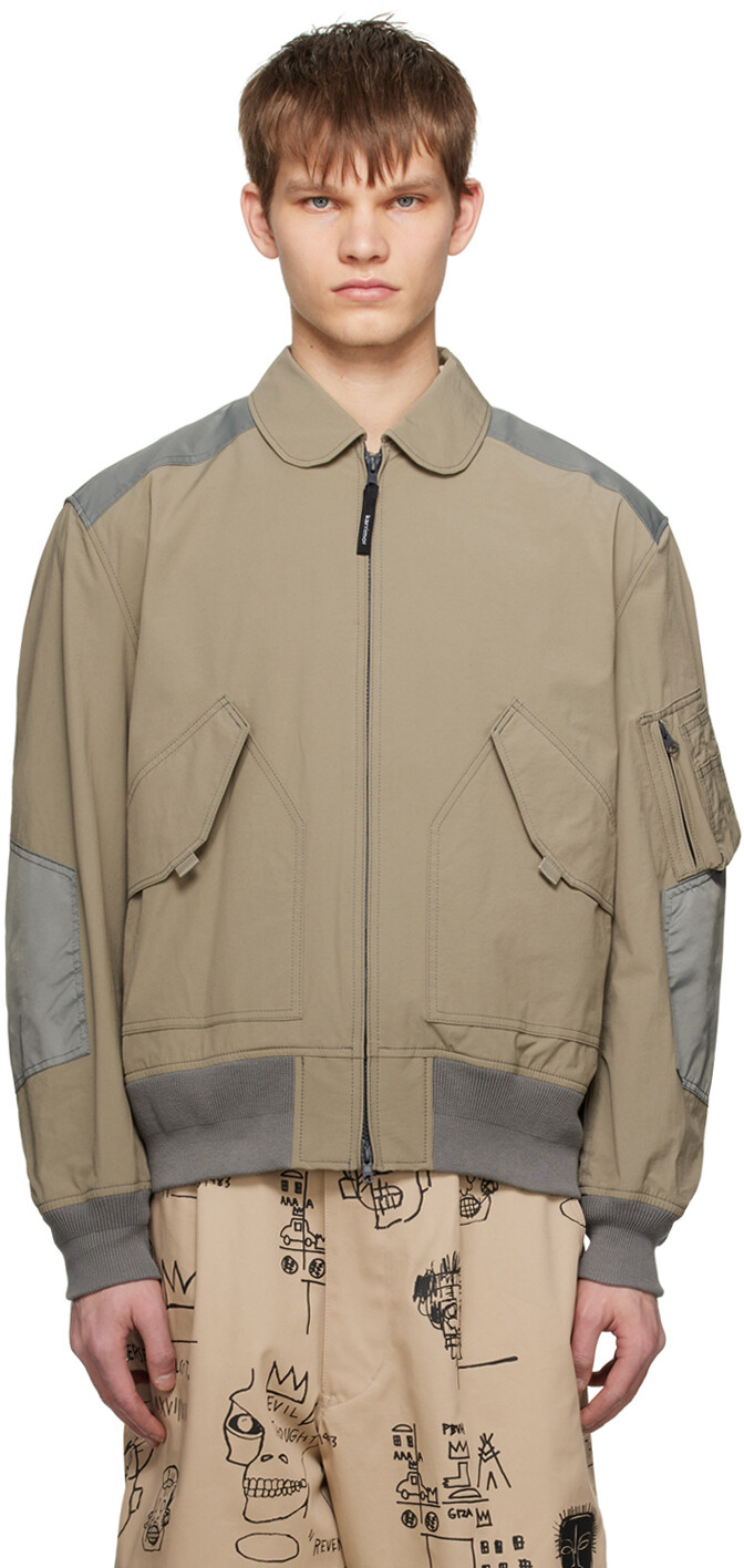 

Бежевый бомбер со вставками Karrimor Edition Junya Watanabe