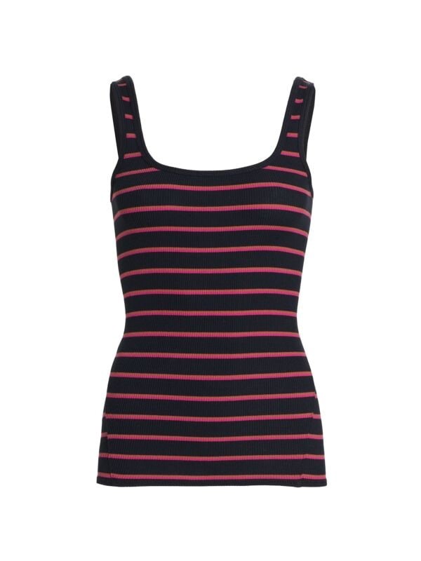 

Трикотажная майка essential в полоску в рубчик rag & bone Navy multi