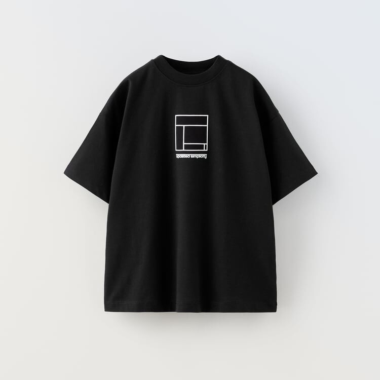 

Футболка Zara Printed, черный