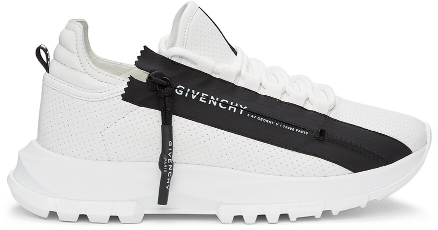 

Белые низкие кеды на молнии Spectre Runner из перфорированной кожи Givenchy