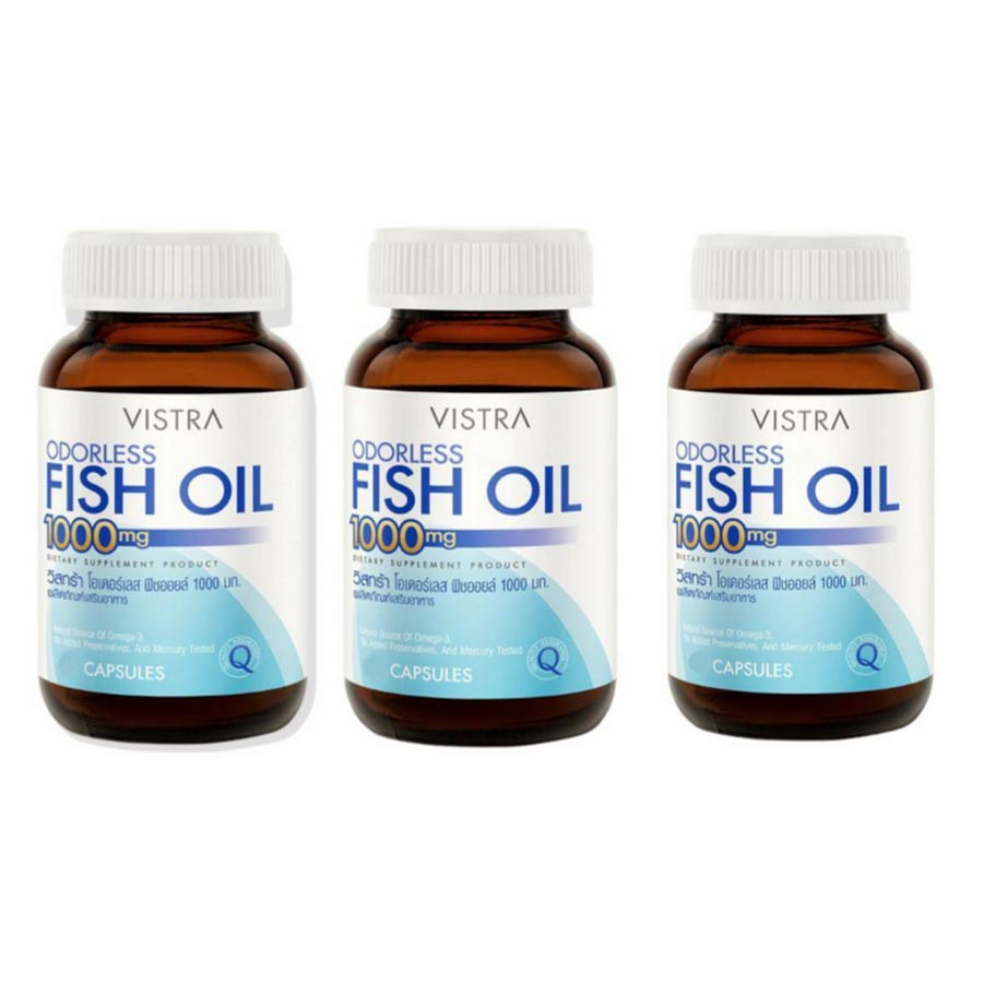 цена Рыбий жир Vistra Salmon Fish Oil 1000 мг, 3 банки по 100 капсул